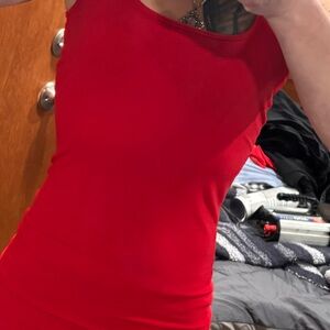 Red Sleeveless Women's Top